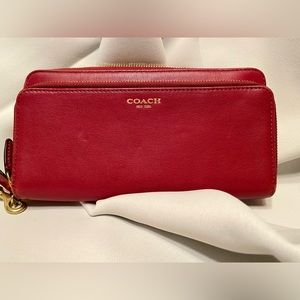 Red Coach Wallet. Gently Used.